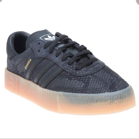 adidas sambarose black snakeskin